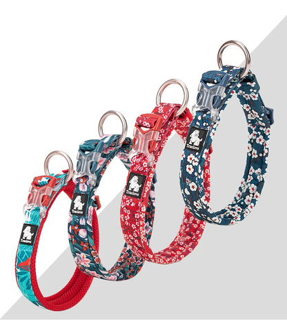 Truelove Floral Pet Collar – Padded Comfort Cushion, Camouflage Design for Small, Medium & Large Dogs, Outdoor Running Collar TLC5273