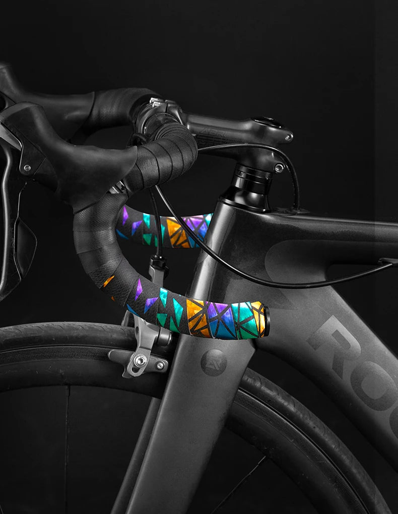 ROCKBROS Bicycle Handlebar Tape – Non-Slip Shock-Absorbing Curved Bar Straps for Road Bikes