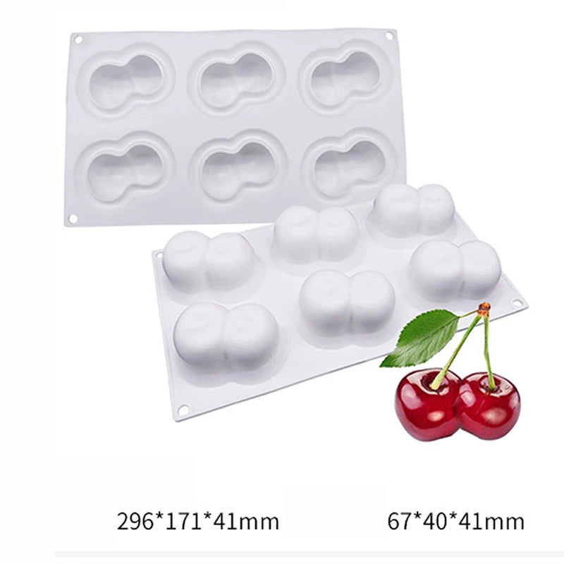Fruit Series Silicone Cake Mold — Pineapple, Pear, Peach, Mango, Orange & Strawberry for French Dessert & Mousse Baking