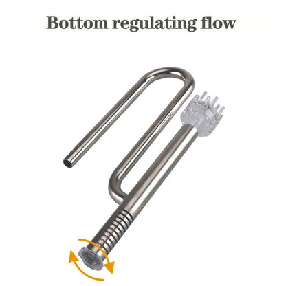 ZRDR Aquarium Filter Accessories – Stainless Steel External Inlet/Outlet Tube & Oil Film Remover for Fish Tanks