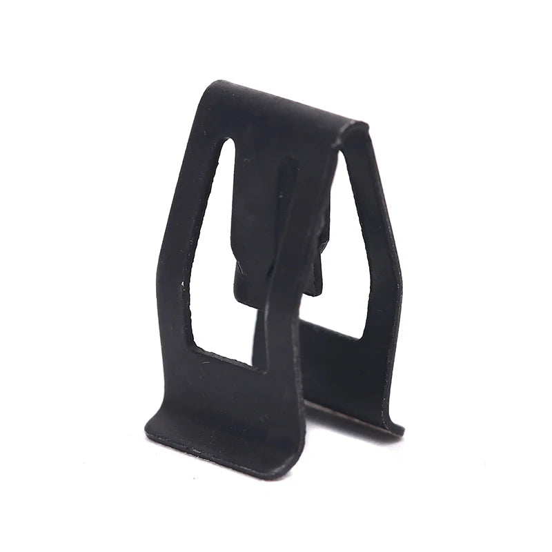 10Pcs Universal Car Front Console Trim Clips - Black Metal Rivet Fasteners for Dashboard Auto Retainer
