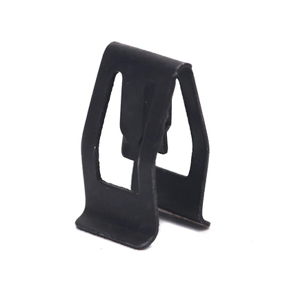 10Pcs Universal Car Front Console Trim Clips - Black Metal Rivet Fasteners for Dashboard Auto Retainer