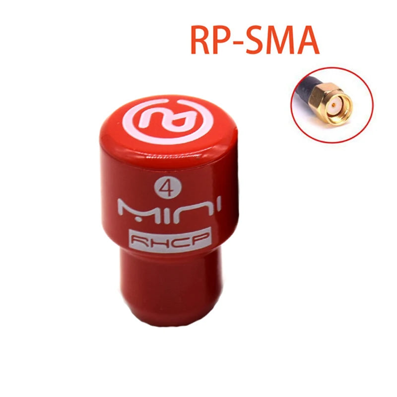 5.8G 4 RHCP Lollipop FPV Antenna – High Gain 2.8dBi SMA/RP-SMA/MMCX/UFL for Racing Drones