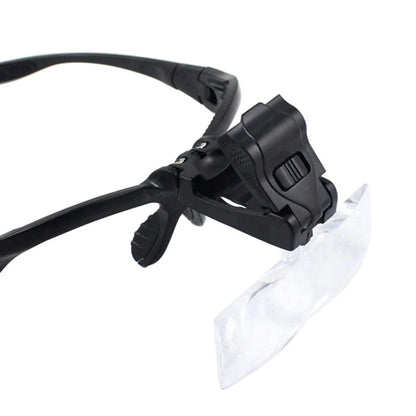 Headband Magnifying Glasses with 2 LED Lights – 1.0x to 3.5x Loupe Optical Lens for Eye & Repair Work