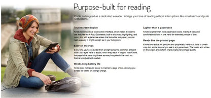 Original Kindle 6/8 Used eBook Reader, 6-Inch E-Ink Touchscreen WiFi eReader, No Light, Better Than Kobo