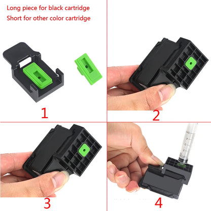 DIY CISS Ink Refill Kit for Canon Printer – Cartridge Clamp, Cleaning & Absorption Clip Set with 10ml Syringe & Needles Tools