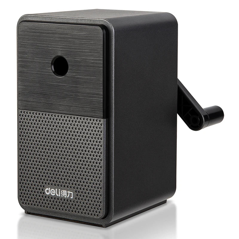 DELI Adjustable Pencil Sharpener — Hand Crank Table Sharpener with Long-Lasting Blade