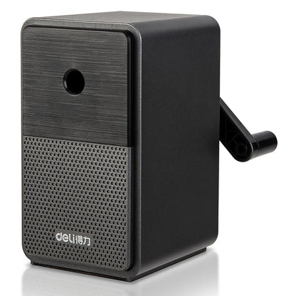 DELI Adjustable Pencil Sharpener — Hand Crank Table Sharpener with Long-Lasting Blade