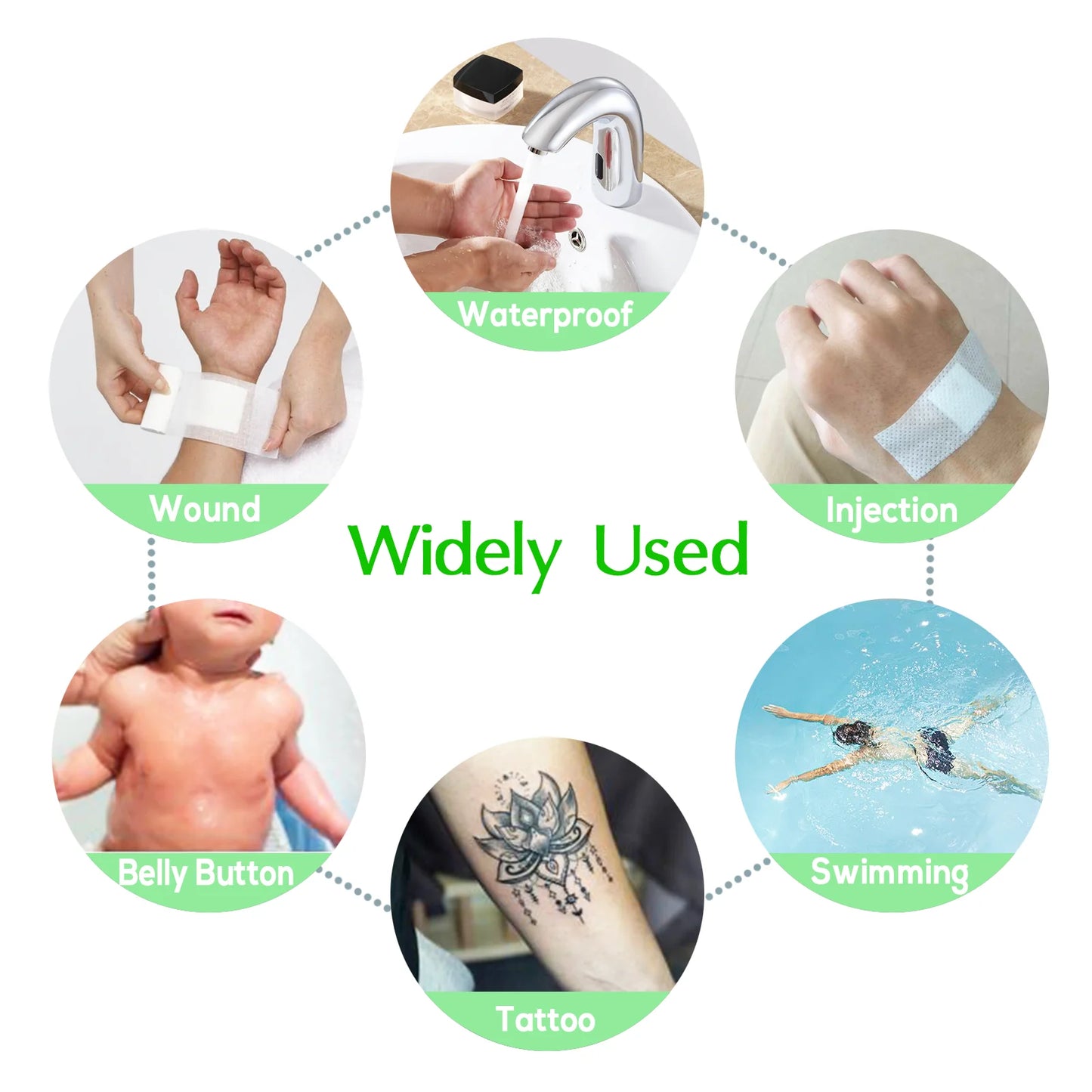 EZ Premium Derm Defender Tattoo Film – Clear Adhesive Protective Shield for Aftercare & Tattoo Healing
