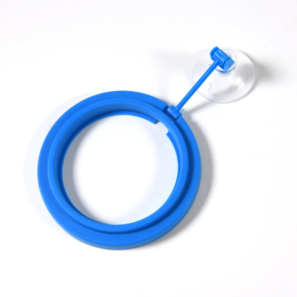 Aquarium Feeding Ring: New Floating Food Tray Station for Fish Tank, Square Circle Accessory with Water Plant Buoyancy Suction