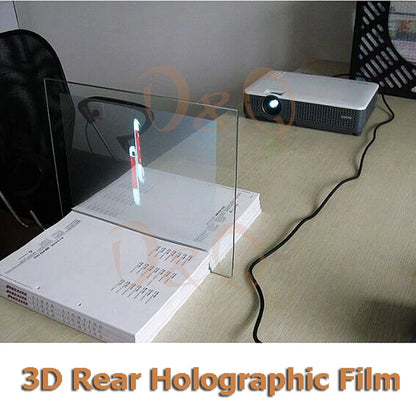 3D Holographic Projection Film - Adhesive Rear Projector Screen A4 Size, 1-Piece Sample in 4 Color Options