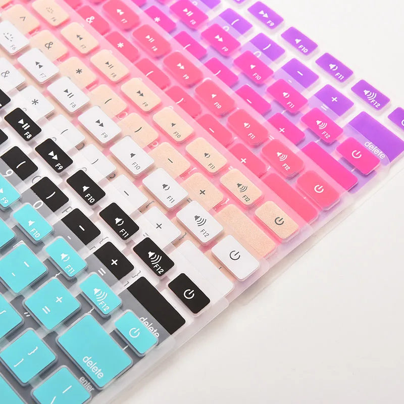 Colorful Silicone Keyboard Cover Sticker: Protector Film for Macbook Air 13 Pro 13 15 17 - 28.7cm X 11.9cm Keyboard Skin
