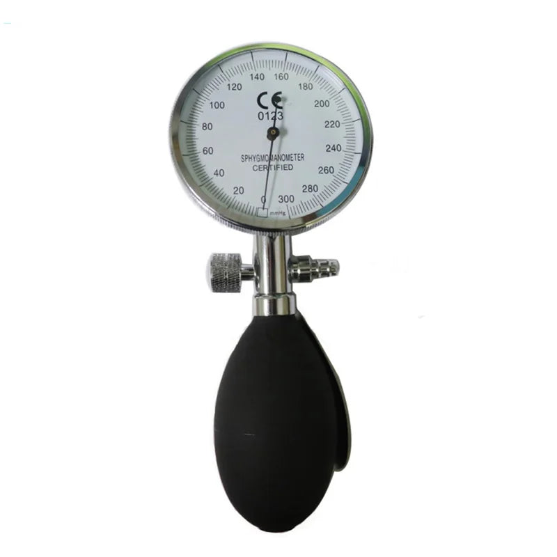 300mmHg Handheld Pressure Gauge - PVC Bulb for Aneroid Sphygmomanometer NIBP Cuff Blood Pressure Accessory