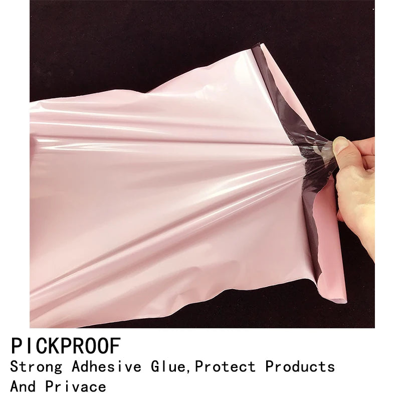 10PCS Light Pink Poly Mailers – Self-Adhesive Shipping & Mailing Envelopes, Postal & Courier Storage Bags