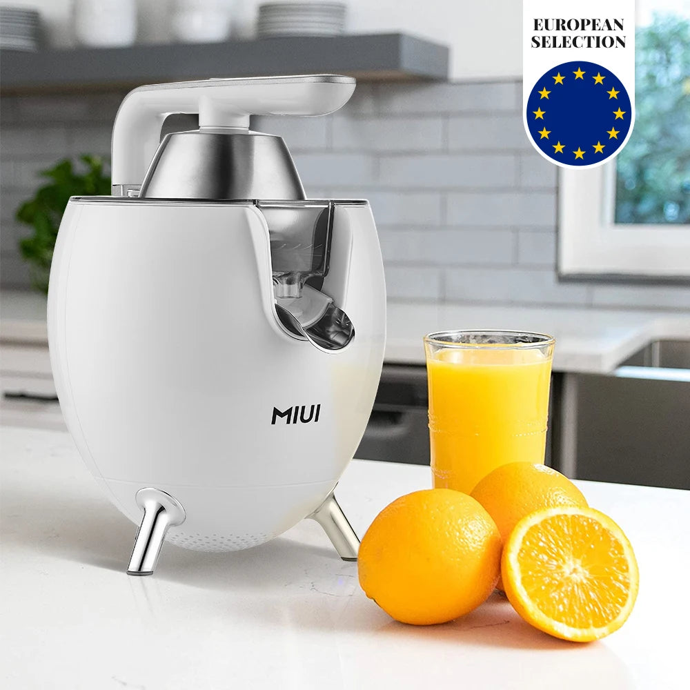 MIUI 850W Citrus Juicer - Stainless Steel Orange & Lemon Electric Juicer with Hard-Core Press and Aluminum Die-Casting Handle