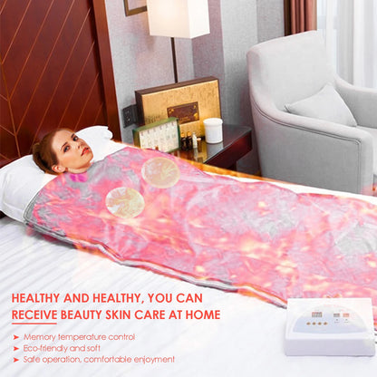 Purple Sauna Blanket with Sleeves – Slimming & Detox Thermal Weight Loss Blanket for Home Spa