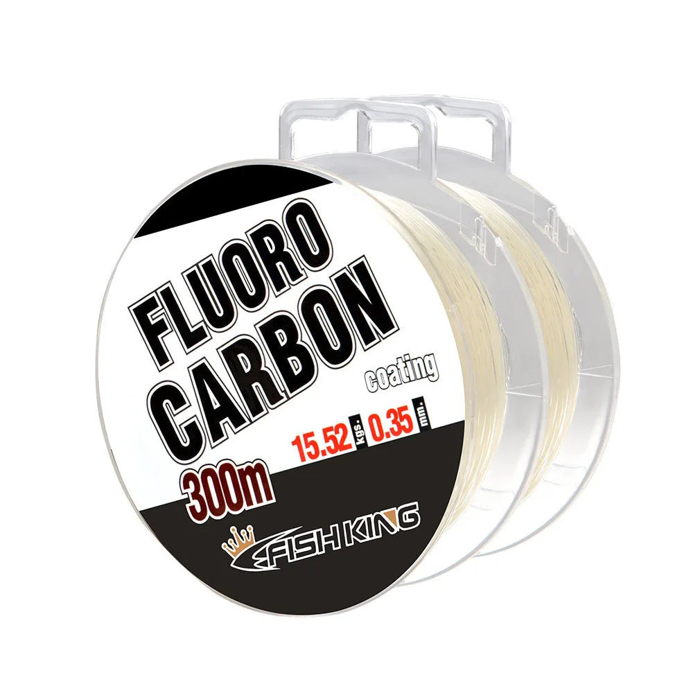 300m Full Sink Fluorocarbon Fishing Line: 0.30mm-0.50mm Monofilament Carp Fishing Lines Leader - Japanese Carbon Fiber Line