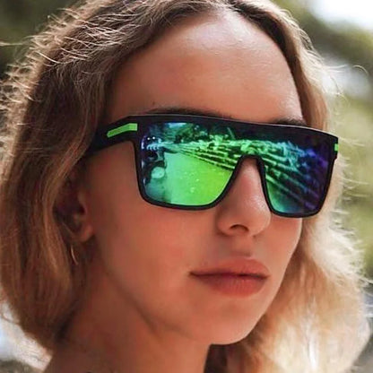 AIMISUV Polarized Oversize Square UV400 Mirror Sunglasses — Driving Shades for Men & Women
