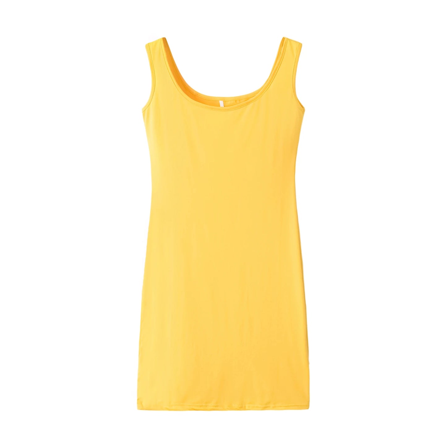 Women's Summer Solid Color Strap Dress - Casual Sleeveless Everyday Fashion Mini Dress