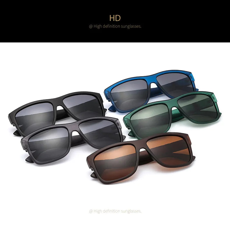 2024 Luxury Polarized Sunglasses for Men — High-End Square UV400 Driving Eyewear & Fashion Travel Sun Glasses