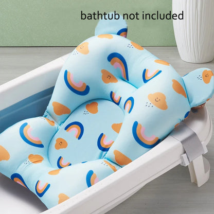 Non-Slip Baby Bath Cushion – Newborn Safety Support Pad & Soft Bathtub Mat