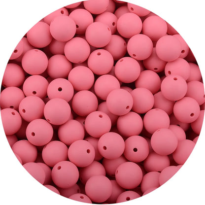 LOFCA Silicone Teething Beads - 20pcs 15mm Round Baby Chew Beads for DIY Teether Toys Infant Accessories