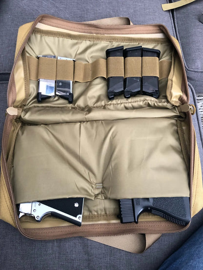 Tactical Pistol Gun Carry Case - Shockproof Padded Bag for Glock 17, Beretta PX4, G2C - Military-Grade Universal Handgun Pouch
