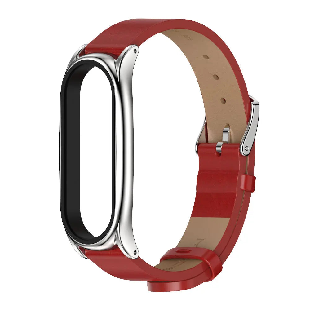 Leather Strap for Xiaomi Mi Band - Stylish Replacement Wristband for Mi Band 10/9/8/7/6/5 Mijobs Design