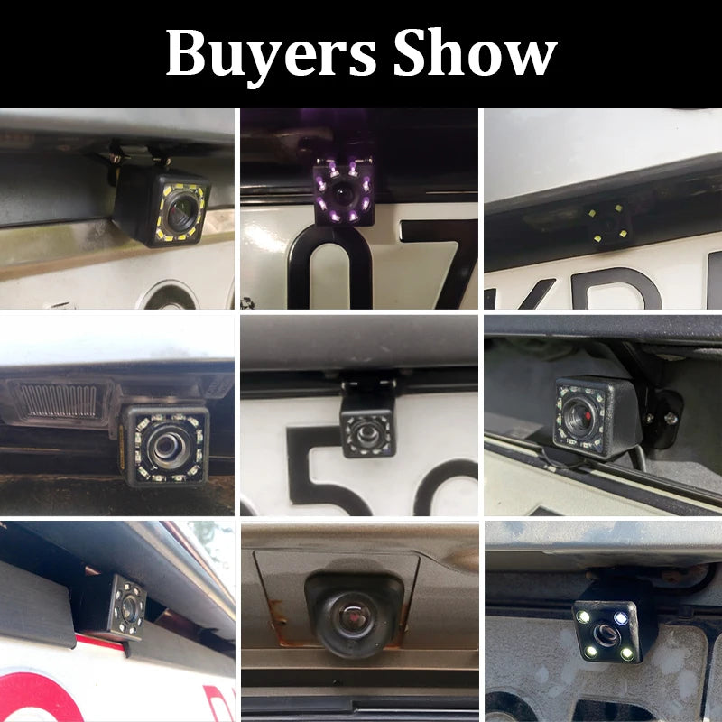 Hippcron HD Car Rear View Camera with 4 LED Night Vision – 170° Waterproof CCD Reversing & Parking Assist Auto Monitor