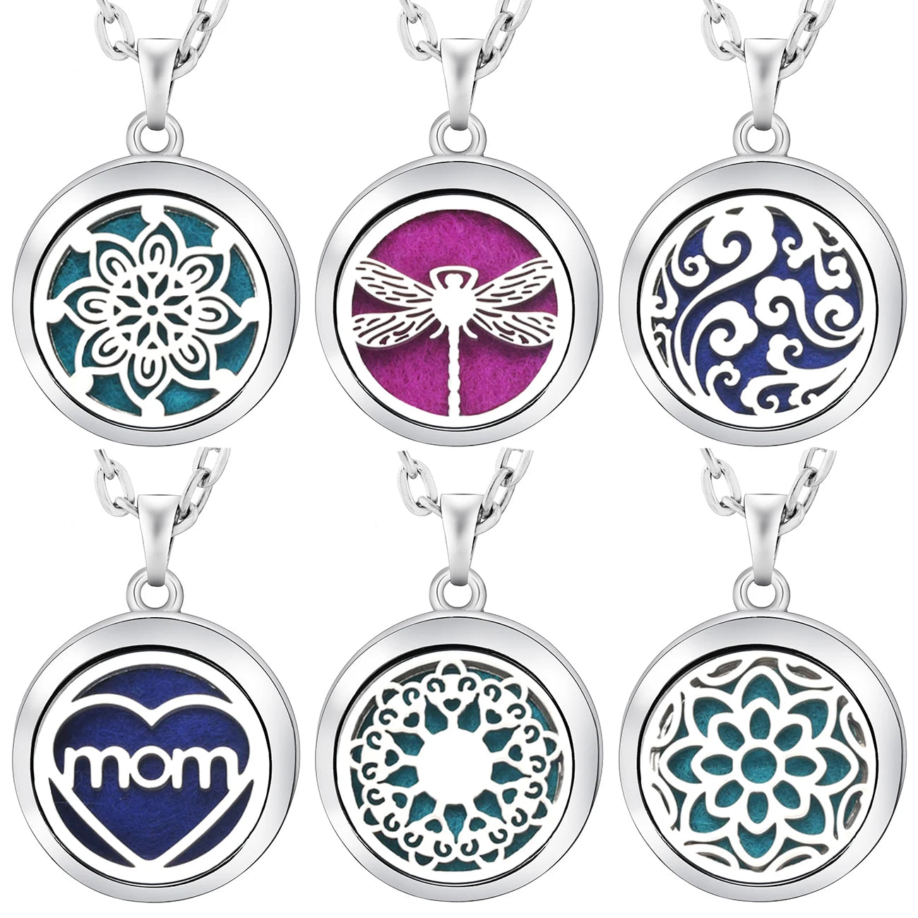 Stainless Steel Tree of Life Aromatherapy Necklace – Essential Oil Diffuser Pendant for Women