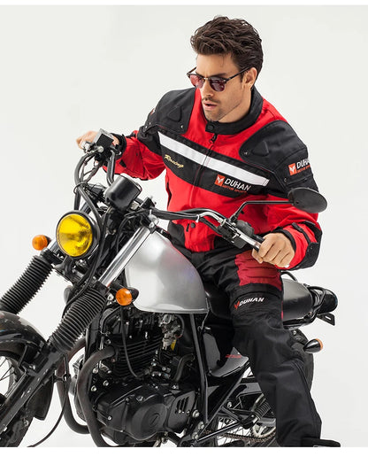 DUHAN Windproof Motocross Jacket & Pants for Men – Wear-Resistant Motorcycle Gear with Body Armor, Winter Moto Clothing