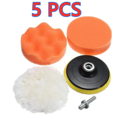 Car Polishing Sponge Pads Kit – Foam Buffer Waxing Pads for Scratch Removal, Auto & Motorcycle Paint Polishing and Detailing Tool Kit