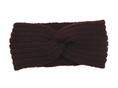 Women's Solid Color Knitted Headband – Elastic Twisted Turban Headwrap, Winter Hair Band for Girls, Fashion Hair Accessories