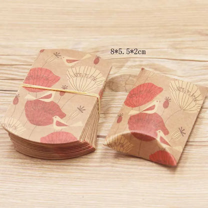 24pcs Floral Pillow-Shaped Jewelry Gift Boxes – Necklace & Earring Display Packaging 20x55x80mm
