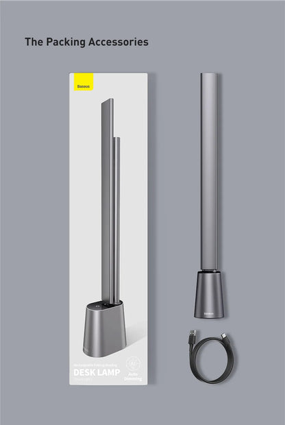 Baseus LED Desk Lamp – Eye Protection, Dimmable, Foldable Table Lamp with Smart Adaptive Brightness for Study & Office
