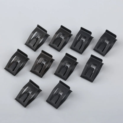 10Pcs Car Dashboard Trim Clips - Black Metal Rivet Fasteners for Ford, Mazda, Audi, Toyota
