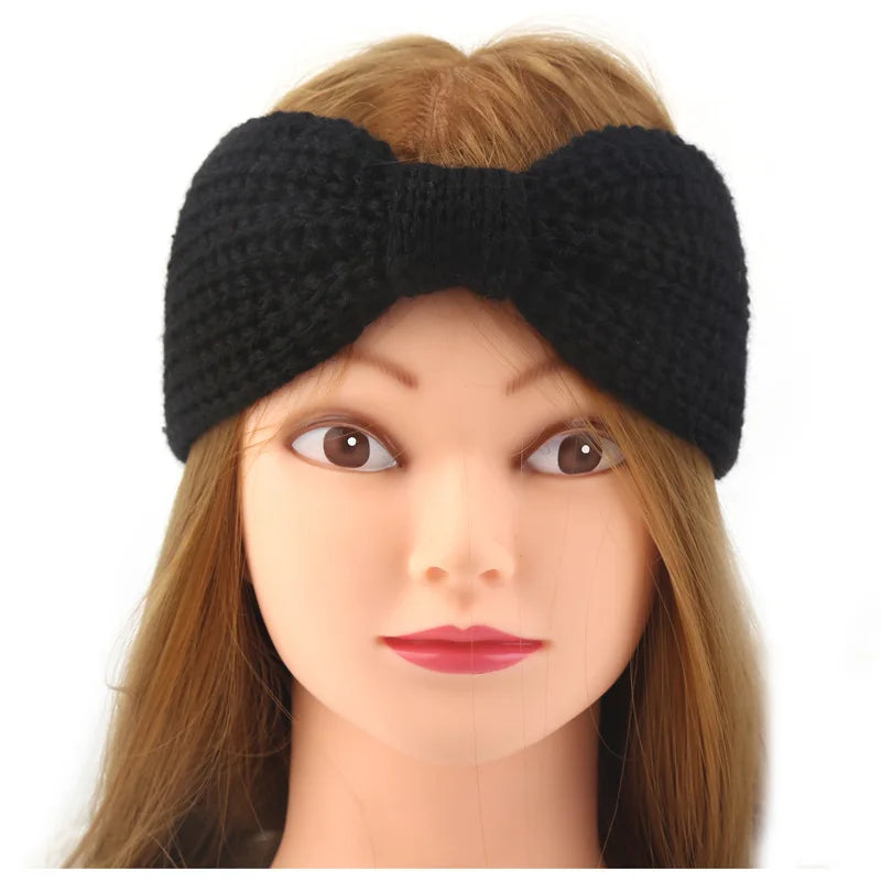 Women's Solid Color Knitted Headband – Elastic Twisted Turban Headwrap, Winter Hair Band for Girls, Fashion Hair Accessories