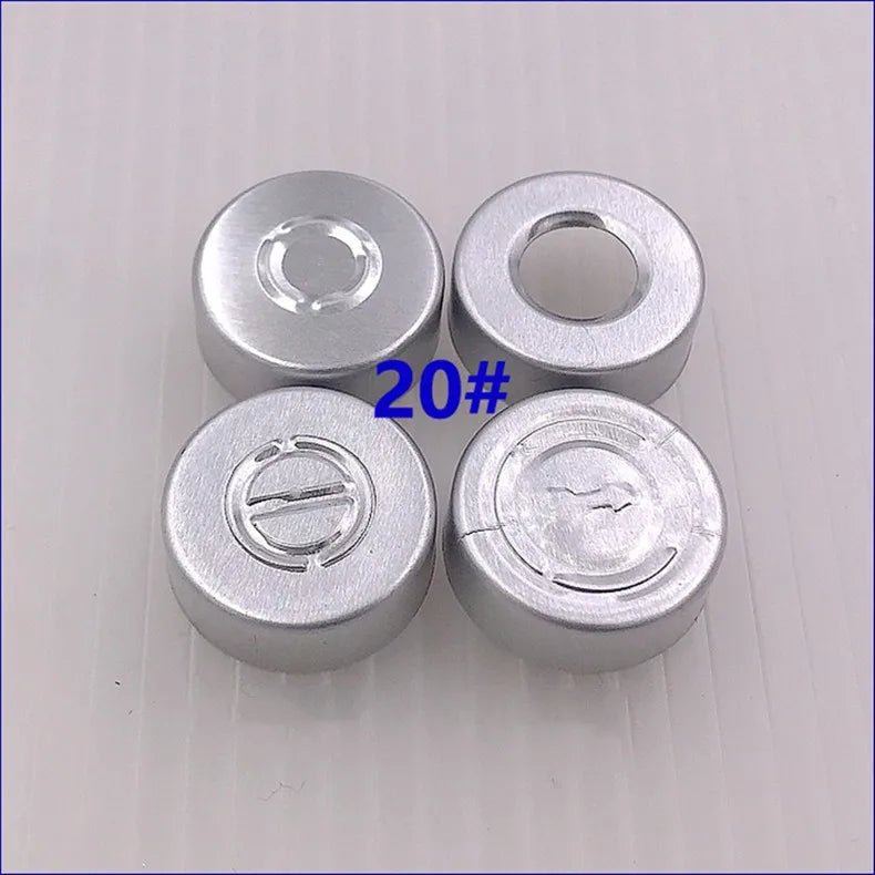 100pcs Glass Vials with Rubber Stopper & Flip-Off Caps – 2ml, 3ml, 5ml, 10ml Aluminum Bottles