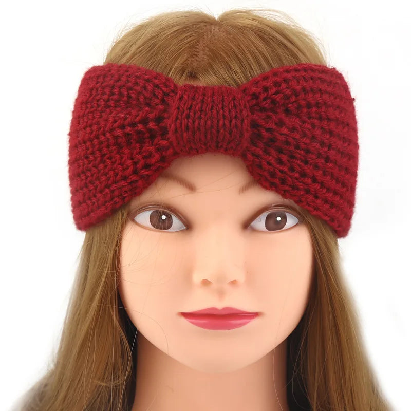 Women's Solid Color Knitted Headband – Elastic Twisted Turban Headwrap, Winter Hair Band for Girls, Fashion Hair Accessories