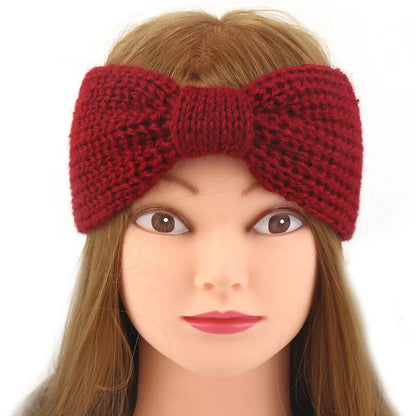 Women's Solid Color Knitted Headband – Elastic Twisted Turban Headwrap, Winter Hair Band for Girls, Fashion Hair Accessories