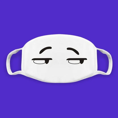 Kawaii Anime Expression Cotton Face Mask – Breathable Smile Mouth Muffle for Unisex Korean Style