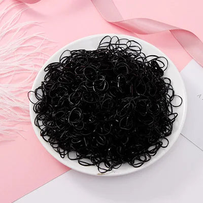 1000pcs Colorful Disposable Rubber Hair Bands for Girls – Small Ponytail Scrunchies, Fashion Hair Accessories Pack