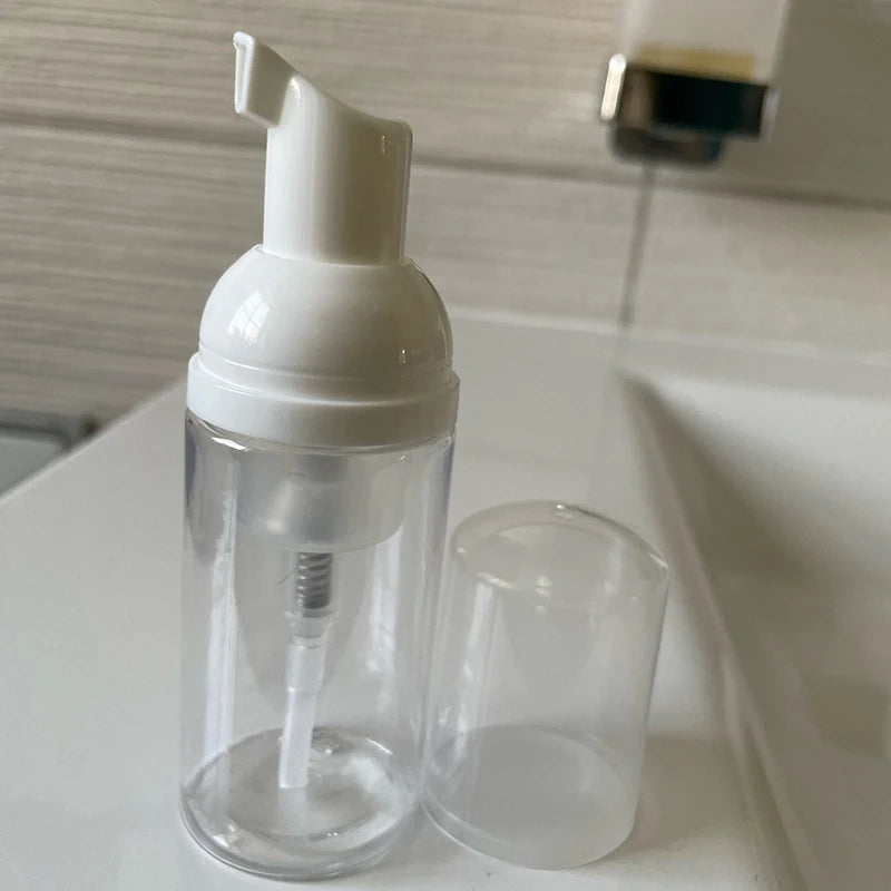 30 Pcs Plastic Foam Pump Bottles - 30ml/50ml/60ml/100ml Empty Face Cleaner & Cosmetic Dispensers, Refillable Soap & Hand Sanitizer Bottles