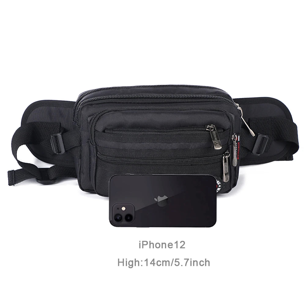 Unisex Waterproof Waist Pack - Casual Functional Fanny Pack & Belt Bum Bag with Phone Wallet Pouch for Men & Women 98011