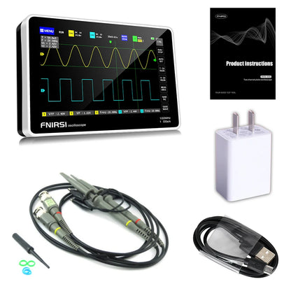 FNIRSI-1013D Digital Tablet Oscilloscope – Dual Channel, 100MHz Bandwidth, 1GS/s Sampling Rate, 7-Inch Mini Scope