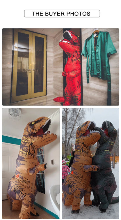 T-Rex Inflatable Tyrannosaurus Dinosaur Costume – Kids and Adult Role-Playing Fancy Dress for Halloween and Parties