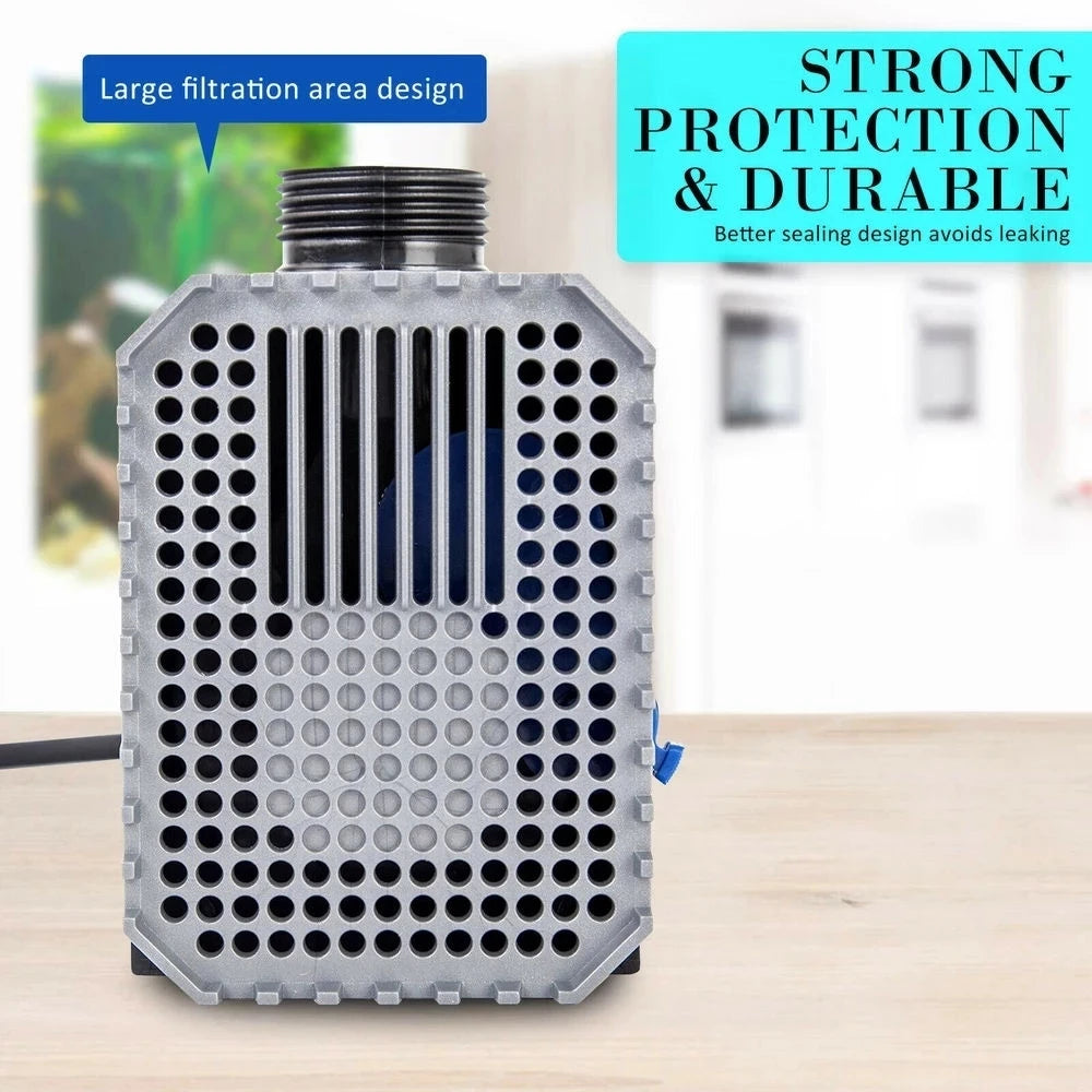 Ultra-Quiet Submersible Aquarium Water Pump - Adjustable 1500-5000L/h for Fish Tanks, Fountains & Ponds