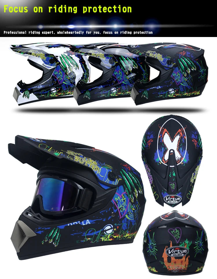 Children's Off-Road Motorcycle Helmet - Bike Downhill AM DH Cross & Motocross Capacete Casco for Kids