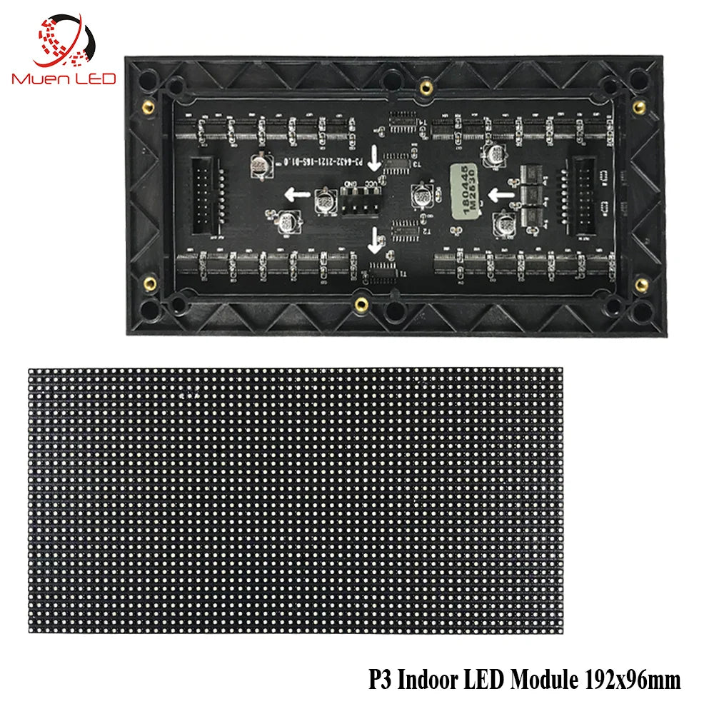 P3 Indoor Full-Color LED Display Module - SMD2121 64×32 Pixel LED Panel for Signage