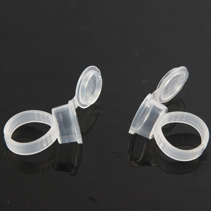 50pcs Disposable Tattoo Ink Ring Cups — Microblading & Permanent Makeup Pigment Tool Accessories